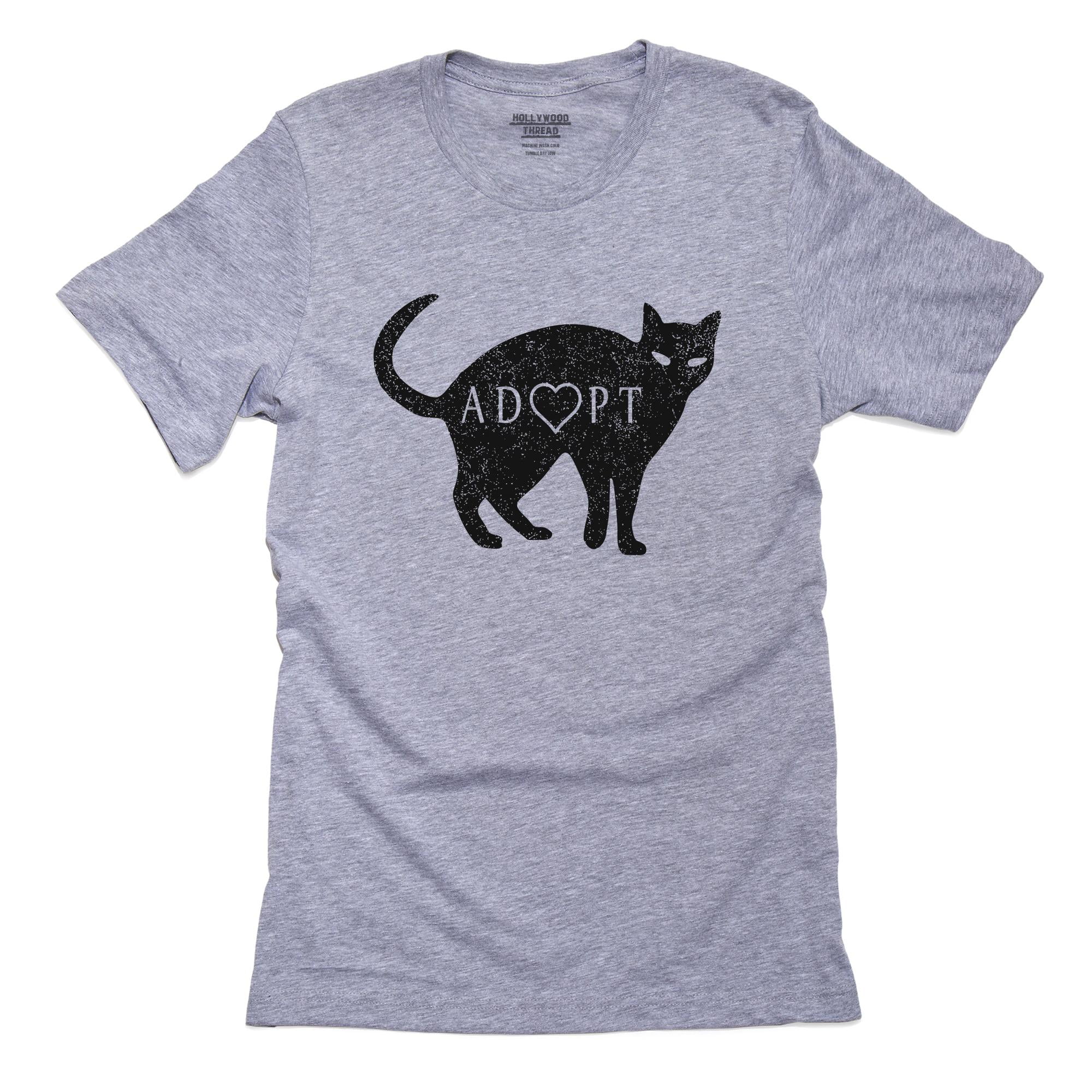 Hollywood Thread - Adopt Cat Silhouette - Rescue Pet Cat Lover Graphic ...