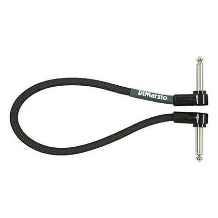 DiMarzio Long Jumper Cable Pedal Coupler with Angled End Black 18 In