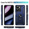 thumbnail image 6 of Designed for Motorola Edge 2024 Case, Military Grade Protective Phone Case Cover with Enhanced Metal Ring Kickstand [Support Magnet Car Mount] for Motorola Edge 2024, Blue, 6 of 7