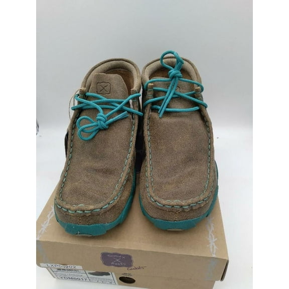 Twisted X Boots Boys Kids /Turquoise Driving Mocs 5 M US Big Kid Bomber