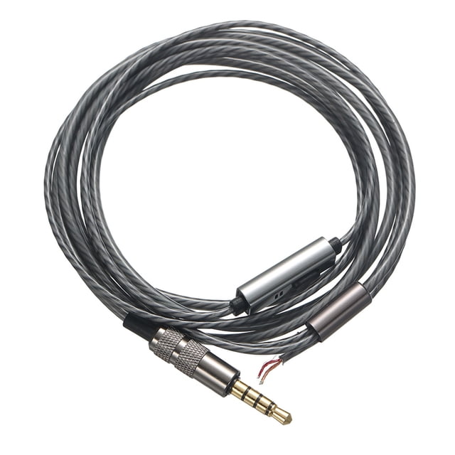 DIY Cable para Audifonos con micrófono Reemplazo de alambre de cobre puro Conector macho de 3,5 mm a Eccomum 3.5mm