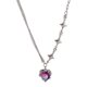 thumbnail image 1 of Collar de amatista sintética Artificial púrpura, collar con colgante de corazón de amor para mujer, 1 of 8