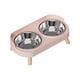 thumbnail image 2 of CaiYueKe Non-Slip Elevated Dog Bowls Stainless Steel Double Pet Feeder Dish Anti-Tip Spill Proof Bowls for Cats Small Dogs Senior Pets Food Water Bowls with Neck Support Easy Clean Feeding Station, 2 of 6