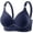 Dark Blue, variant on KHONTS Push up Bras for Seniors Women No Underwire Full Coverage Bra Comfort Wireless Anti-Sagging Breathable Bralettes Black 40