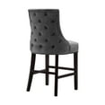 thumbnail image 4 of Open Box Meridian Furniture Hannah Collection Soft Velvet Counter Stools, 4 of 7
