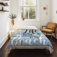 thumbnail image 4 of Blue Beach Tapestry for Bedroom Wall Hanging Tapestry, Coastal Starfish Graffiti Retro Wooden Plank Ceiling Backdrop Tapestries Poster Blanket Wall Decor for Teens Room Living Room Dorm 59" x 90", 4 of 8
