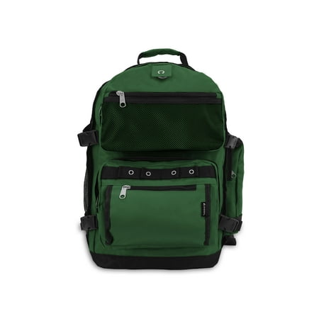 Everest Unisex Oversize Deluxe Backpack Dark Green Black