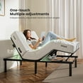 thumbnail image 6 of Queen Adjustable Bed Base Frame with Dual Motors, Independent Head & Foot Incline, 4 USB Ports, 850 lbs Capacity, Easy 5-Minute Assembly for Better Sleep, Reading, Snoring & Acid Reflux Relief, 6 of 8
