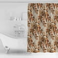 thumbnail image 4 of Extra Long Shower Curtain 72x84 Inch, Autumn Leaves Shower Curtain Waterproof Bathroom Decor Fall Vintage Rustic Botanical Burlap Fabric Bath Curtain Set Accessories with Hooks, 4 of 6