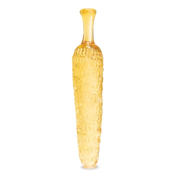 Glas Cornstar 8" Glass Dildo, Yellow