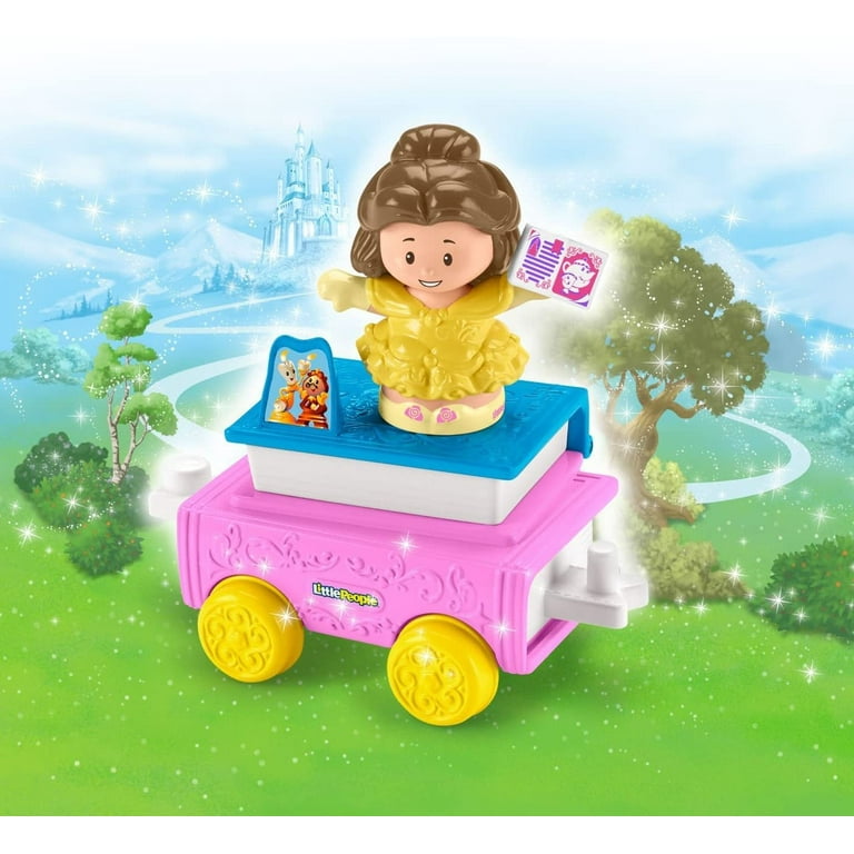 Replacement Part for Fisher-Price Little People Princess Parade Belle & Chip's Float - GKR21 ~ Replacement Belle Figure in Yellow Dress Holding a Book