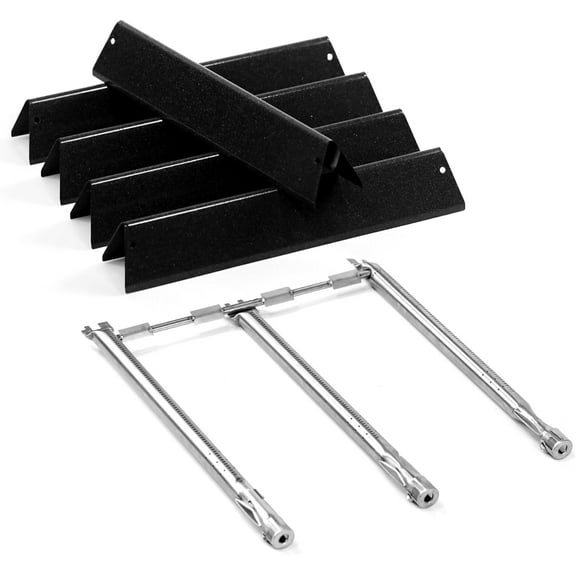 Spirit Grill Parts 69787 Burners & 7636 Flavorizer Bars for Weber Spirit and Spirit II 300 E310 S-310 E-320 S-320 E-330 S-330 with Front Mounted, Replacement Parts for Spirit 2 GS4