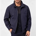 thumbnail image 6 of Jerdar Men's Nylon Jacket No Hood Lightweight Thin Zip Pockets Solid Color Long Sleeve Athletic Outdoor Casual Commute Windbreaker Coat Outerwear, 6 of 9