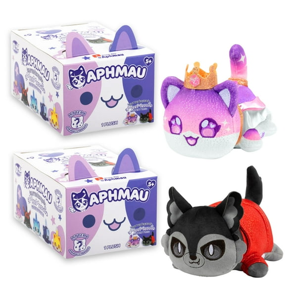Aphmau 6 MeeMeow Mystery Plush 2 Pack Bundle - Series 6; YouTube Gaming Channel, Blind Box, 10 Possible Friends, Friends MeeMeows, Official Merch