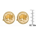 thumbnail image 2 of UPM Global 13568 Boutons de Manchette Bison Nickel Goldtone 2005 à Couches Dorées, 2 of 4