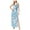 Blue - rainswept, variant on bar III Womens Printed Maxi A-line Dress, Blue, Medium