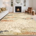 thumbnail image 2 of Garvee 10x13 Modern Abstract Area Rug Machine Washable Rug, Soft Non-Slip Indoor Carpet for Living Room Bedroom Home Office, Camel, 2 of 8