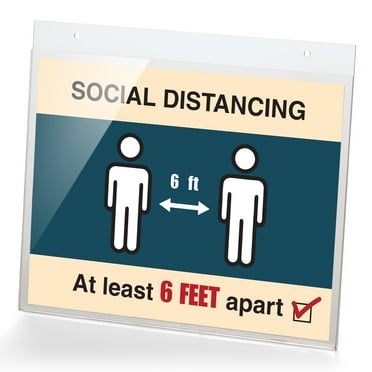 Officemate Horizontal Wall Mount Sign Holder, 11 x 8.5 Inches, Clear, 1 Holder (23003)