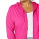 thumbnail image 4 of Sudadera con Capucha y Cremallera de Punto Flameado para Mujer, Camiseta Texturizada con Cremallera para Mujer Rosa Roja L, 4 of 8