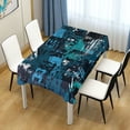 thumbnail image 7 of GZHJMY Blue Graffiti Rectangle Tablecloth, Waterproof Stain Wrinkle Resistant Washable Polyester Table Cover for Picnic Dinner Holiday Kitchen Party Decor, 54 x 72 in Home Decor, 7 of 7