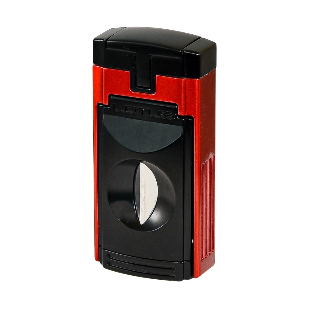 Lotus Duke Torch Lighter with V-Cutter - Red & Black