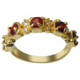 thumbnail image 5 of MANHUJI Costume Jewelry for Women Bright Zircon Ring Red Stone Jewelry Fashion Jewelry Engaged Ring for Women Stainless Steel Rings for Women Stainless Steel Rings for Women (Gold,6), 5 of 6