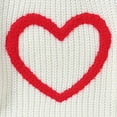 thumbnail image 6 of Kiijoy Girls Knitted Sweater Heart Embroidery Warm Soft Pullover Top, Sizes 6-9M, 6 of 6
