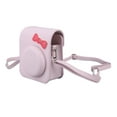 thumbnail image 3 of Estuche protector para cámara, portátil, con lazo, funda de almacenamiento, bolsa de transporte con correa de hombro ajustable para Fujifilm Mini 12, color rosa, 3 of 14