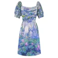 thumbnail image 6 of Claude Monet Water Lilies Short-Sleeved Dress woman dress womans clothing prom dresses 2025, 6 of 7