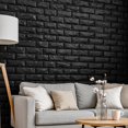 thumbnail image 3 of Paneles de pared Circloophs 20 piezas ladrillo negro 3D de espuma, 3 of 9
