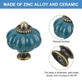 thumbnail image 4 of Uxcell 10 Pack Teal Pumpkin Knobs, Vintage Drawer Pulls with 10 Screws, Ceramic, 4 of 7