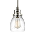 thumbnail image 2 of Sea Gull Lighting 6114501-962 Belton Clear Seeded Mini Pendant in Brushed Nickel, 2 of 2