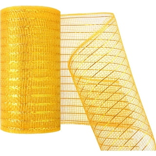 10 inch x 30 feet Metallic Deco Poly Mesh Ribbon,The Exclusive Metallic  Mesh with A Unique Touch of Color and Sparkle,4 Packs