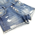 thumbnail image 4 of KIDSCOOL SPACE Girls Denim Shotalls,Damaged Fashion Raw Edge Hem Jeans Summer Shorts,Light Blue,5-6 Years, 4 of 7