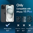 thumbnail image 2 of JETech 5 in 1 Matte Case for iPhone 15 Plus 6.7-Inch with 2-Pack Each Tempered Glass Screen Protector and Camera Lens Protector, Translucent Back Shockproof Phone Cover (Storm Blue), 2 of 7