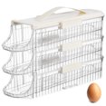 thumbnail image 2 of Egg Holder Rolling Egg Container Triple Layers Egg Organizer Fridge Door Organizer, 2 of 7