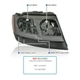 thumbnail image 3 of Spec-D Tuning Smoke Headlights with Fiber Optic LED Strips Compatible with 1999-2004 Jeep Grand Cherokee, Left + Right Pair Headlamp Assembly, 3 of 6