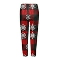 thumbnail image 3 of Women's Christmas Print Slim Fit Elastic Yoga Casual Pants, Colorful, XXL, 3 of 4