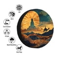 thumbnail image 4 of Fuzoiu Sunset Desert Journey Print Universal Spare Tire Cover with Buckle Strap, Waterproof Wheel Covers for Jeep, Trailer, RV, Truck and All Car-16 inch, 4 of 6