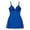 Blue, variant on V Neck Sleeveless Nightgown Side Slit Lace Trim Sleepwear Night Dress for Occasions See Thru Night Gown