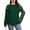 Dark Green, variant on Women's Plus Size Sweatshirt Long Sleeve Crew Neck Print Splicing tops Dark Green 3XL