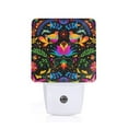 thumbnail image 1 of Balery Mexican Flower Traditional1 Luz Nocturna LED con Sensor Automático, Enchufe con Sensor Crepuscular, Luz Suave de 0.5W para Dormitorio, Pasillo, Baño-US, 1 of 7