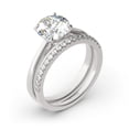 thumbnail image 4 of Blue Jewel 2 Ct Round Cut Diamond Rings - 14K White Gold Plated Rings - Bridal Set Wedding Ring for Women's - Solitaire Engagement Ring with Matching Bands - Women's Jewelry Engagement Wedding Rings, 4 of 10