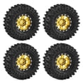 thumbnail image 3 of Fiocias 4 Pieces RC Car Tires Simulation Wheel Tires Model DIY Accessories Aluminum Alloy PP Construction Suitable for RC Crawler Remote Car Toy Replacement Gold, 3 of 8
