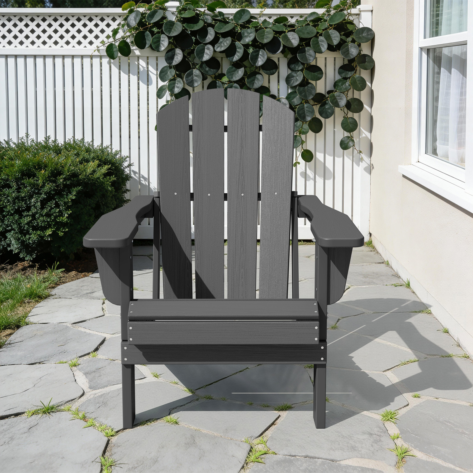 Loyalice Folding Adirondack Chair, Weather Resistant HDPE photo 2