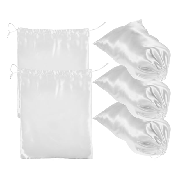 5 piezas de pelucas de pelucas para viajar bolsas organizadoras de tela satén con cordón para hombres para hombres de viajes protegiendo zapatos de ropa bolsas de ropa