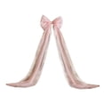 thumbnail image 3 of Christmas Tree Topper Bows - 79"x20" Large Pink Glitter Tulle Bows with Long Streamers for Xmas Garland, Mantel, Door, Staircase, Wedding, Party, Indoor Outdoor Decorations, 3 of 7