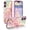 Rose Gold, variant on CASEFIV for iPhone 17 Pro Case with Magnetic Invisible Ring Stand [Compatible with Mag-Safe],Full Body Rugged Slim Shockproof Marble Pattern Design Casefor Women Men Girls,Violet