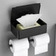 thumbnail image 5 of Soporte de papel higiénico con caja de toallitas húmedas, soporte de papel higiénico montado en la pared, portarrollos de baño para baño, 5 of 8