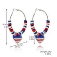 thumbnail image 3 of 2 Pairs 4th of July Earrings for Women - Patriotic American Flag Dangle Earrings, Lightweight Stars & Stripes Red White Blue USA Jewelry for Independence Day & Daily Wear, 3 of 6